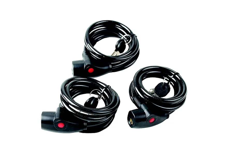Antivol pour vélo Smith & Locke Noir 1800 x 90mm, lot de 3