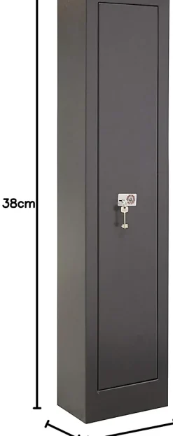 Armoire à 5 Fusils en Acier avec Coffre Intérieur Coffre-fort pour Armes à Feu