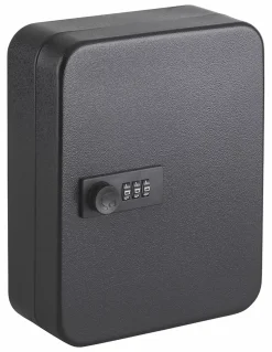 Armoire à clés à combinaison, 3 chiffres, capacité 30 clés, 200x160x75mm, époxy noir - THIRARD
