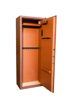 Armoire à fusils à code aspect bois TLE/10, capacité 10 fusils - TECHNOSAFE