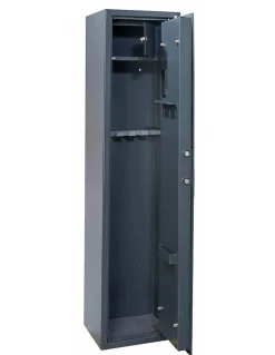 Armoire à fusils Cardiff, fermeture électronique à code, 2 pênes, capacité de 5 fusils - THIRARD