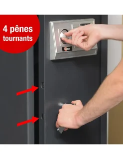 Armoire à fusils Monteria, fermeture électronique à code, 4 pênes, capacité de 10 fusils - THIRARD
