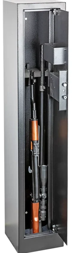 Armoire à fusils serrure électronique Smith & Locke – 3 armes, acier noir – 60 L – l.25 x H.125 x P.25 cm