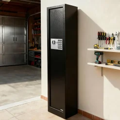 Armoire à fusils serrure électronique Smith & Locke – 3 armes, acier noir – 60 L – l.25 x H.125 x P.25 cm