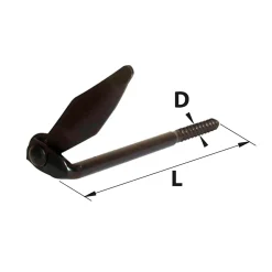 Arrêt de volet à tirefond L.130mm noir Afbat