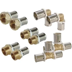 Assortiment raccord droit à sertir tube PER Ø16 mm Somatherm for you 10 pièces
