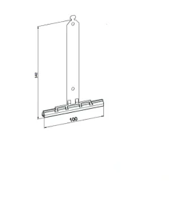 ATTACHE TABLIER A CROCHET (Lame 8 : Noire Longueur 142) OCTO