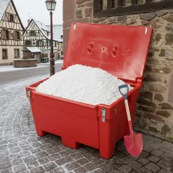 Bac a sable/sel 300l avec grenouillères + pelle