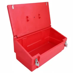 Bac à sable incendie/ à sel de déneigement 100l + grenouillères + cadenas