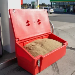Bac à sable incendie/ à sel de déneigement 100l+ grenouillères