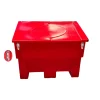 Bac à sable incendie/ à sel de déneigement 300l+ grenouillères + cadenas-lot de 6