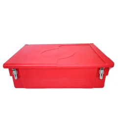 Bac à sable incendie/ à sel de déneigement 100l + grenouillères + cadenas + pelle