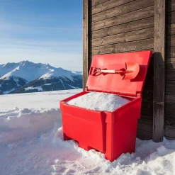 Bac à sable incendie/ à sel de déneigement 200l + pelle