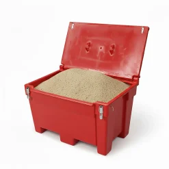 Bac à sable incendie/ à sel de déneigement 200l + grenouillères