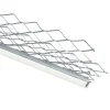 Baguette d’angle extérieur en acier galvanisé avec cordon PVC blanc 3 000 x 35 x 35 mm