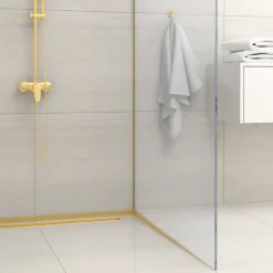 Balneo Barre de pente de sol droite pour receveur 170 cm doré INOX Acier inoxydable