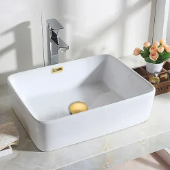 Balneo Bonde clic-clac avec trop-plein, pour lavabo, finition gold, laiton