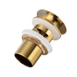 Balneo Bonde clic-clac avec trop-plein, pour lavabo, finition gold, laiton