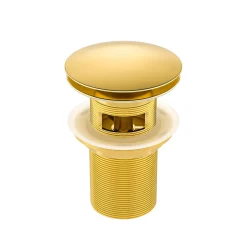 Balneo Bonde clic-clac avec trop-plein, pour lavabo, finition gold, laiton
