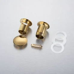 Balneo Bonde clic-clac avec trop-plein, pour lavabo, finition gold, laiton