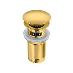 Balneo Bonde clic-clac avec trop-plein, pour lavabo, finition gold, laiton