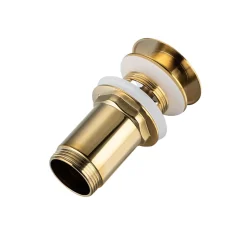 Balneo Bonde clic-clac avec trop-plein, pour lavabo, finition gold, laiton