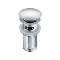 Balneo Bonde clic-clac avec trop-plein, pour lavabo, finition chrome, laiton