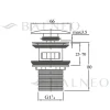 Balneo Bonde clic-clac avec trop-plein, pour lavabo, finition chrome, laiton
