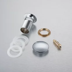 Balneo Bonde clic-clac avec trop-plein, pour lavabo, finition chrome, laiton