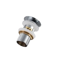 Balneo Bonde clic-clac avec trop-plein avec filtre à déchets, pour lavabo, finition chrome, laiton