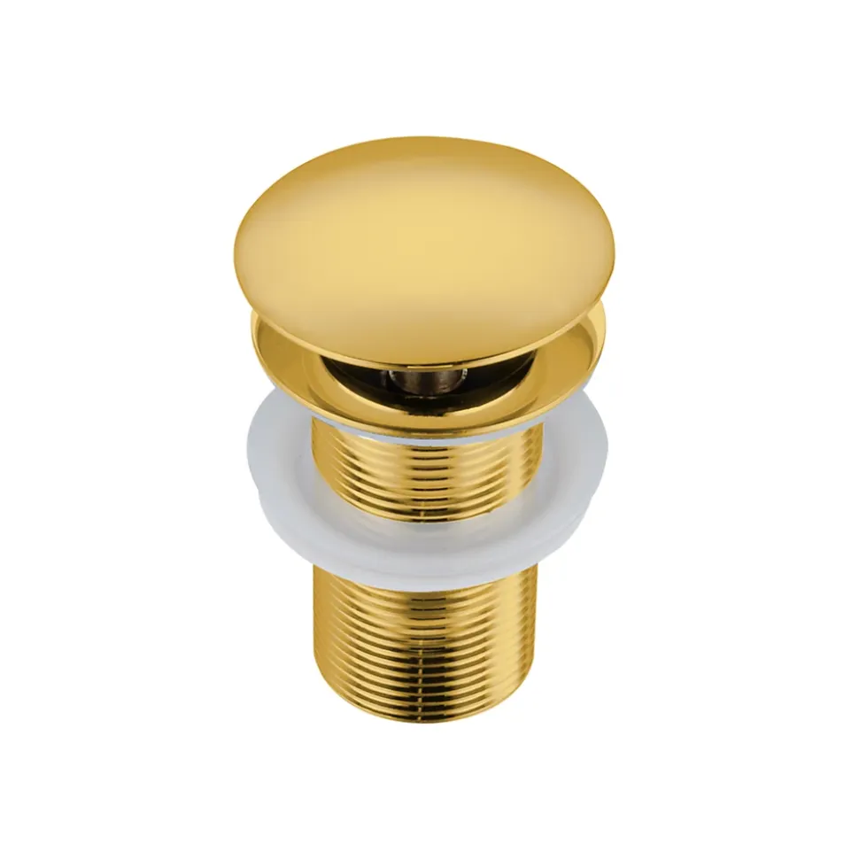Balneo Bonde clic-clac sans trop-plein, pour lavabo, finition gold, laiton
