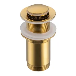 Balneo Bonde clic-clac sans trop-plein, pour lavabo, finition gold, laiton