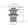 Balneo Bonde clic-clac sans trop-plein, pour lavabo, finition chrome, laiton