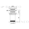 Balneo Bonde de lavabo en laiton Click-Clack modèle E sans trop-plein doré