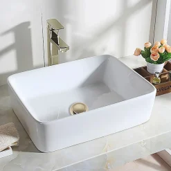 Balneo Bonde de lavabo en laiton Click-Clack modèle E sans trop-plein doré