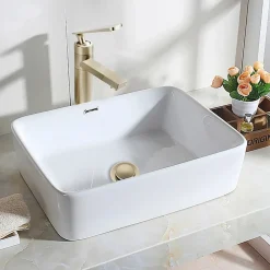 Balneo Bonde de lavabo en laiton Click-Clack modèle B avec trop-plein doré