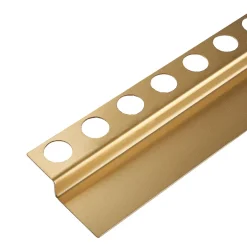 Balneo Profilé de douche frontale, au sol 130 cm, acier inoxydable, finition gold, Pente de 1,5%