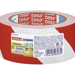 Bande adhésive de marquage tesa Signal Premium 58134-00000-00 rouge et blanc 50 mm x 66 m