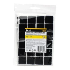 Bande adhésive format carré noir Diall 25 mm - 24 pièces