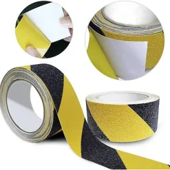 Bande antidérapante TOOLCRAFT ANST509M-YB 9 m x 50 mm noir/jaune, PVC, haute résistance