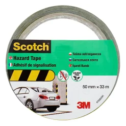 Bande de marquage Scotch noir et jaune, 50 mm x 33 m x 0,15 mm