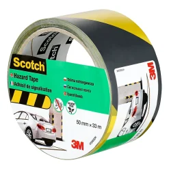 Bande de marquage Scotch noir et jaune, 50 mm x 33 m x 0,15 mm