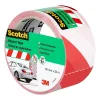 Bande de marquage Scotch blanc et rouge, 50 mm x 33 m x 0,15 mm