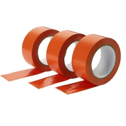 Bande de réparation PVC orange, 50 mm x 33 m - 3 pièces