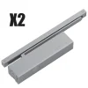 Bandeau Ferme portes à force réglable 1 à 3 poussant gauche gris Bricard Ensemble 2 Vantaux