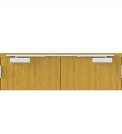 Bandeau Ferme portes double à force réglable 1 à 3 tirant gauche blanc Ensemble 2 Vantaux