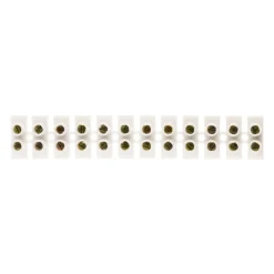 Barrette 12 plots section 4mm² - Blanc - Zenitech