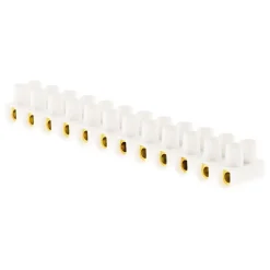 Barrette 12 plots section 4mm² - Blanc - Zenitech