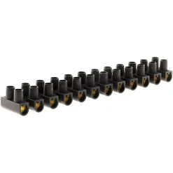 Barrette 12 plots section 25mm² - Noir - Zenitech