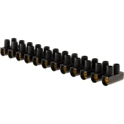 Barrette 12 plots section 25mm² - Noir - Zenitech